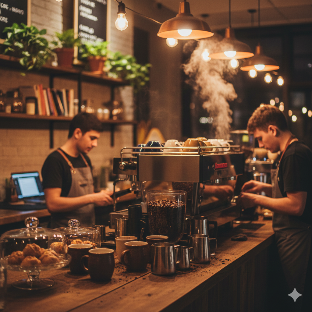 Detailaufnahme der Kaffeebar