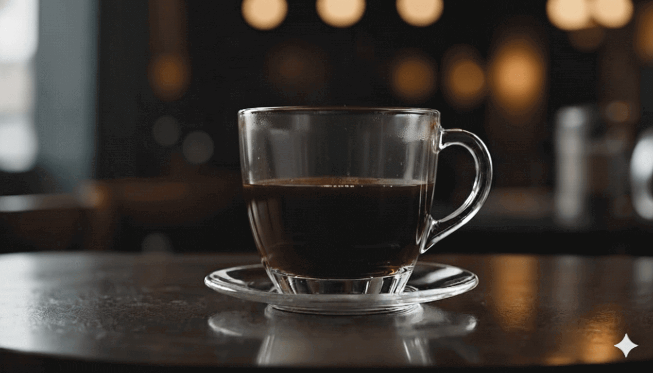 Espresso in einer kleinen Tasse mit Crema