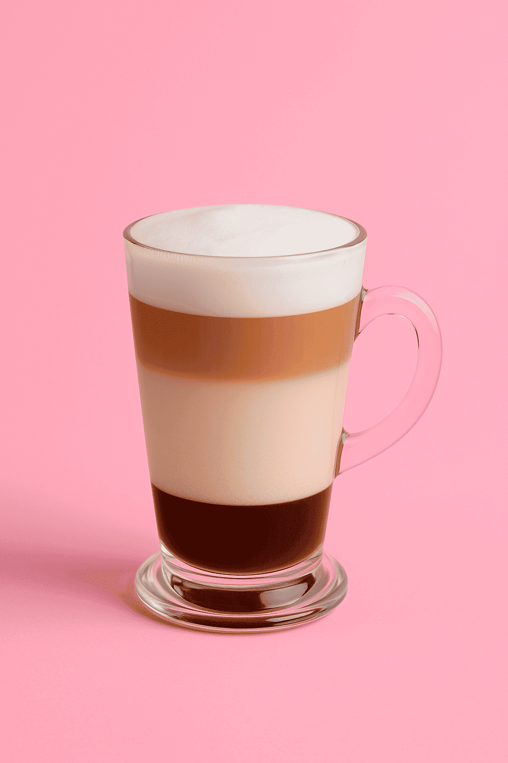 Karamell Latte mit Karamellsauce und Milchschaum