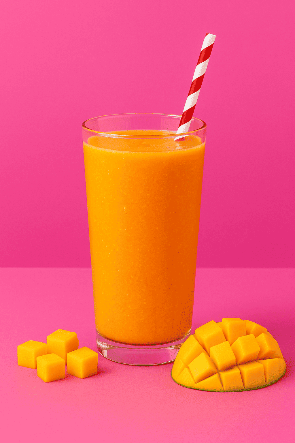 Orangefarbener Mango-Ananas Smoothie
