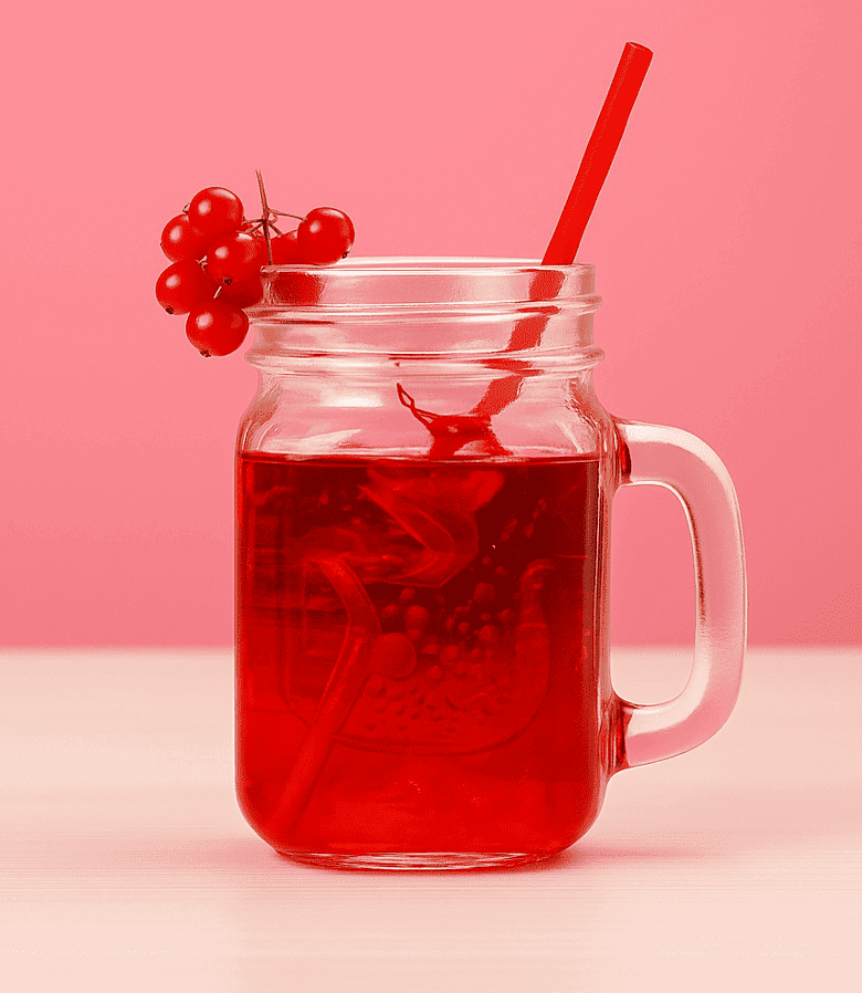 Rote Johannisbeer Schorle mit Beeren