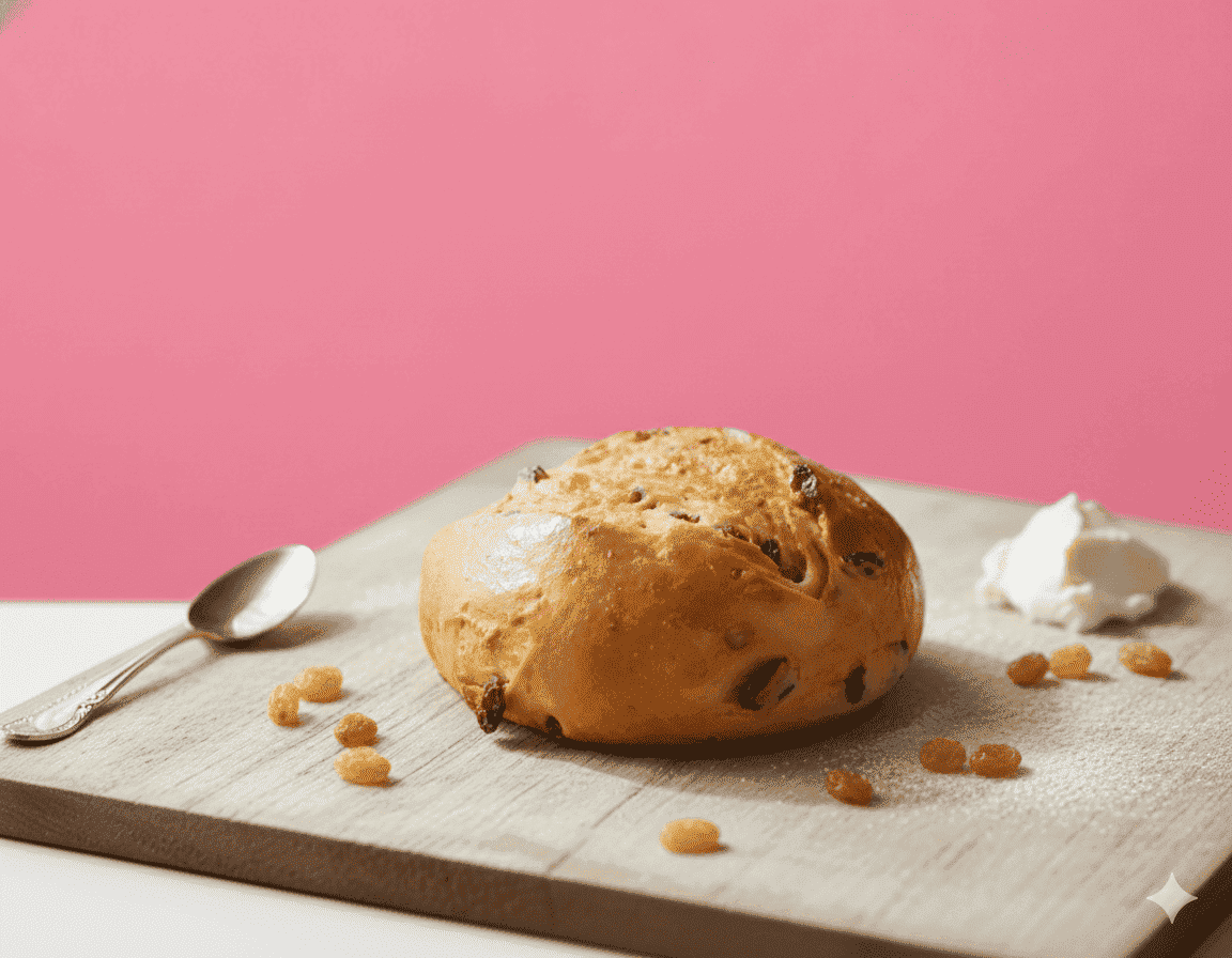 Veganes Rosinenbrötchen mit Sultaninen