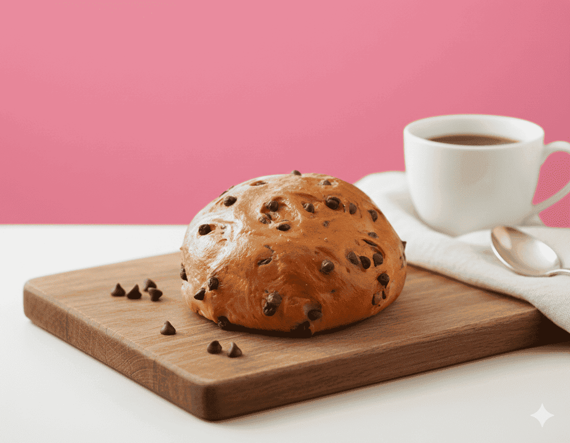 Veganes Schokobrötchen mit Schokostückchen